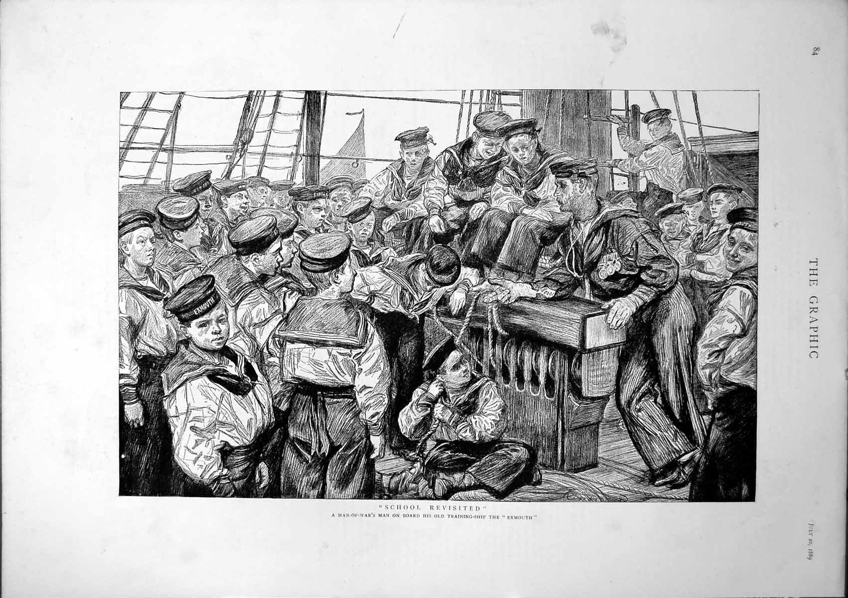 Old School Revisited Man Wars Man On Board Training Ship Exmouth 1889 Victorian