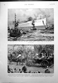 Old Print Newly Launched Steamer Oceanic New Viceroys Arrival India 1899 19th