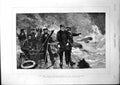 Antique Old Print Did That Reach Her Episode Rocket Brigade Stormy Seas 1885