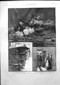 Old Antique Print Wreck Dutch Atlantic Liner W A Scholten Off Dover 1887 19th