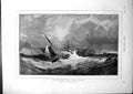 Antique Old Print Ships Danger Storm South East Gale Channel Edwin Hayes 1873