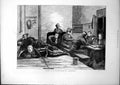 Old Antique Print Night Guard Room Aldershot Sleeping Boards Chairs 1872 19th