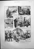 Original Old Antique Print History Mess Piano Notes Harmonious Otherwise 1892