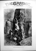 Antique Print Stragglers Stonehenge Siers Shelter Rain Salisbury Plain 1872