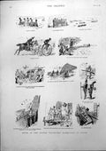 Antique Print Easter Volunteer Manoeuvres Dover Ammunition Nordenfelts 1887