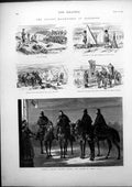 Antique Old Print Autumn Manoeuvres Dartmoor Patrol Truant Siers Terror 1873