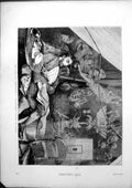 Original Old Antique Print Camp Wimbledon Volunteers Dream Glory 1873 Victorian