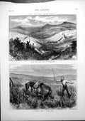 Old Print Autumn Manoeuvres Road Prince Town Horrabridge Horse Mire 1873 19th
