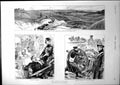 Antique Old Print Army Manoeuvres Officers Quarters Artillery Gun Action 1896