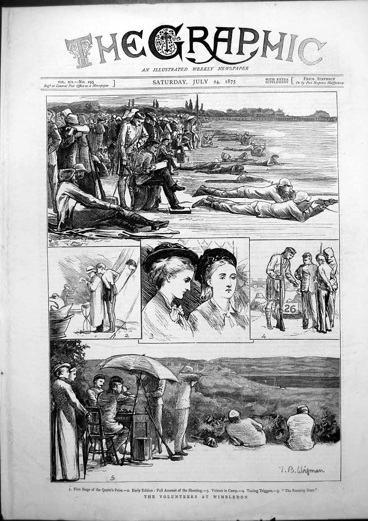 Old Volunteers Wimbledon Queens Prize Shooting Testing Triggers 1875 Victorian