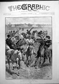 Antique Print British Squadron China Sailors Race Shanghai False Start 1895