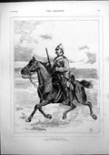 Antique Old Print Dragoon Scout Uniform Horse Weapons Elizabeth Thompson 1875