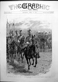 Antique Old Print Duke Cambridge Inspecting Troops Aldershot Division 1892 19th