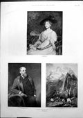 Old Print Pictures J Frederick Cheetham Wet Sand Village Choir Spain 1894 19th