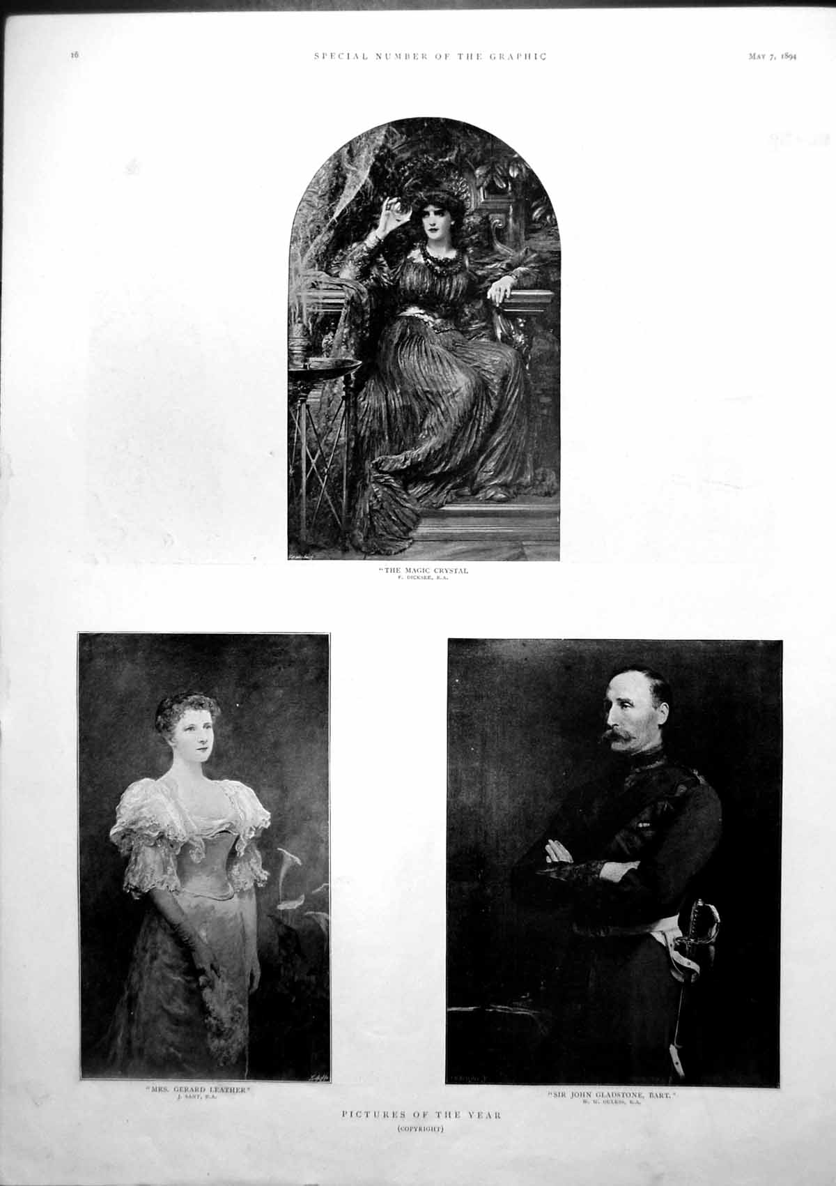 Old Pictures Magic Crystal Sir John Gladstone Wild Depths Winter 1894 Victorian