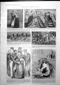 Antique Print Marriage Duke Edinburgh Queen Duchess Edinburgh Windsor 1901 20th