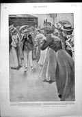 Antique Old Print Man Arrives Ladysmith Maritzburg Taking Ladysmith Hill 1900