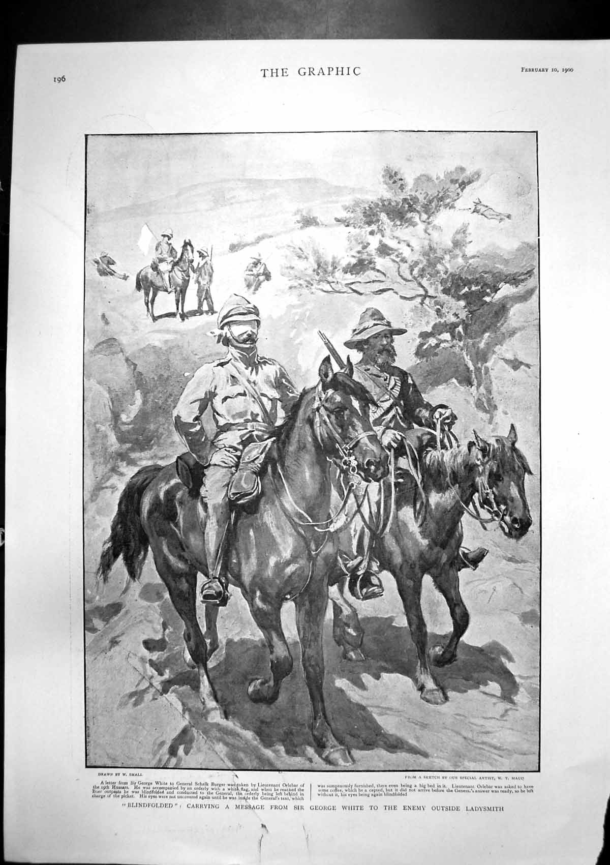 Old Message George White Enemy Ladysmith March C I V Snow Docks 1900 Victorian