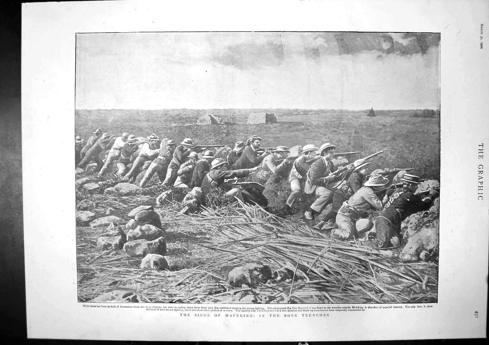 Old Siege Mafeking Boer Trenches Irish Regiments Colonel Brooke 1900 Victorian