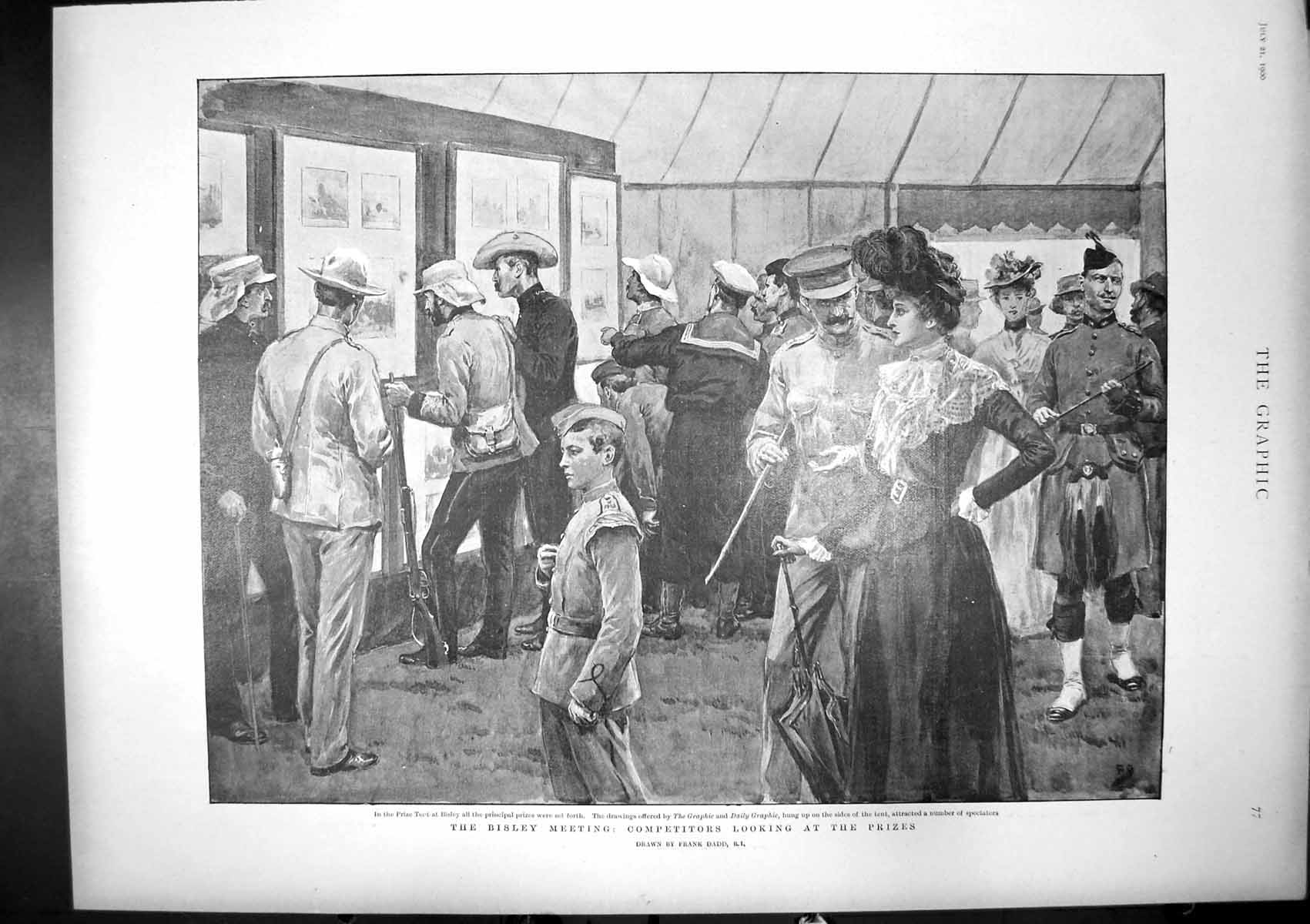 Old Print Bisley Meeting Competitors Prizes Operations Orange River 1900 20th