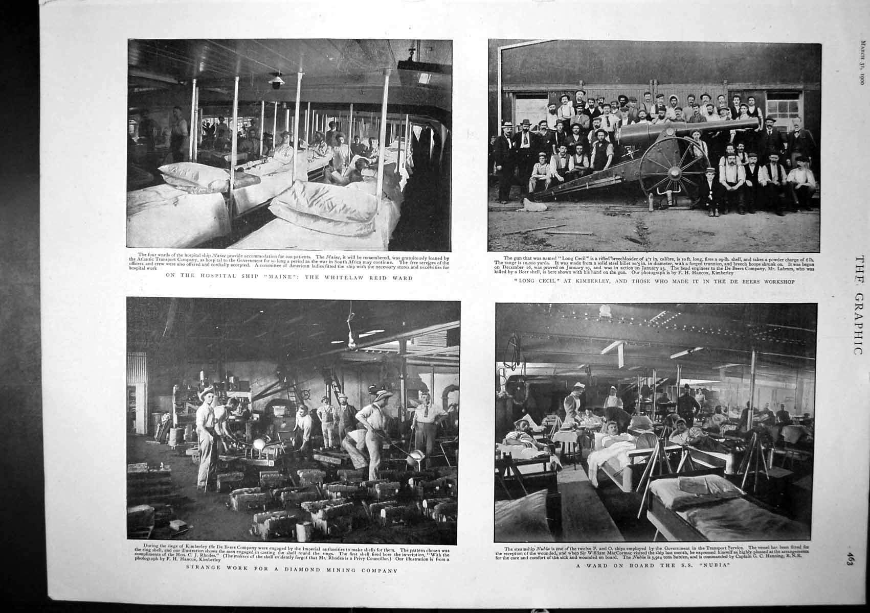 Old Crossing Drift South Africa Ward Ss Nubia Hospital Ship Maine 190 20th