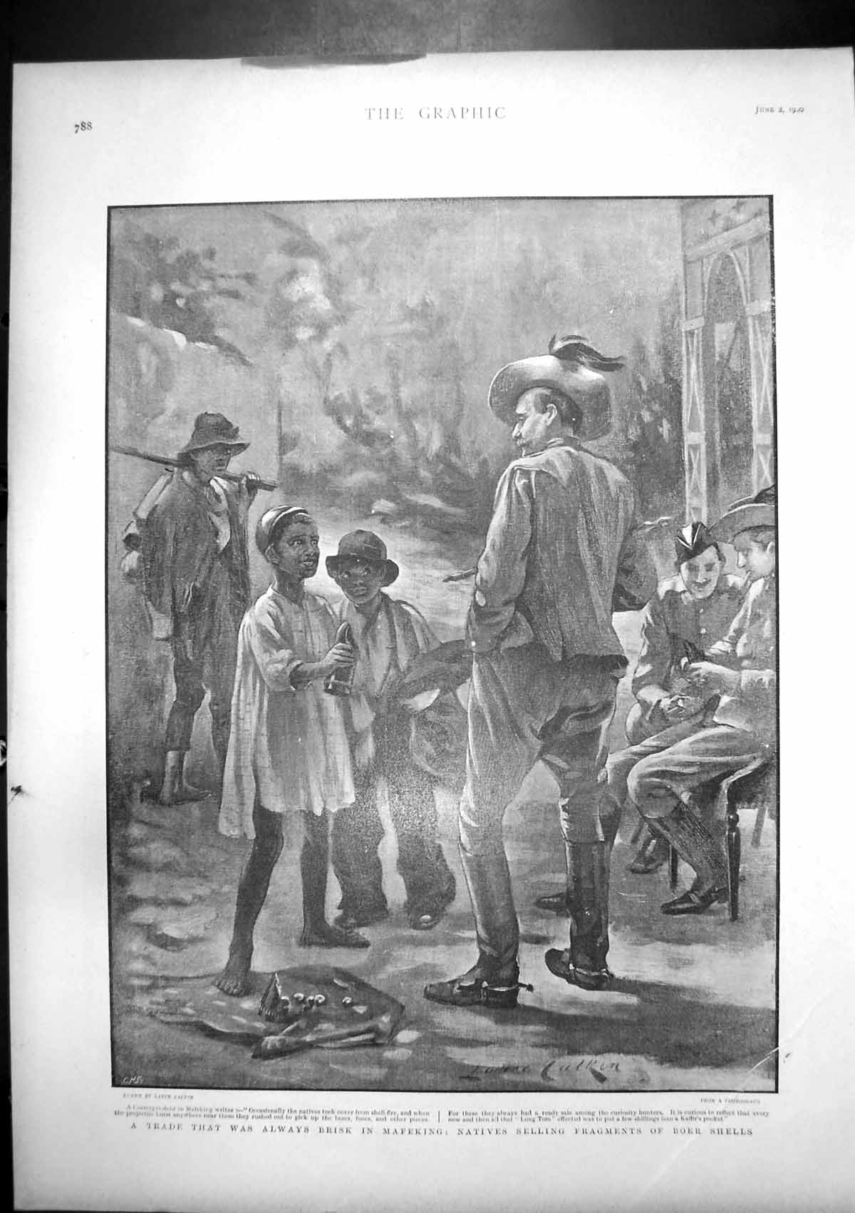 Old Natives Selling Boer Shells Bazaar Sufferers War Princess Wales