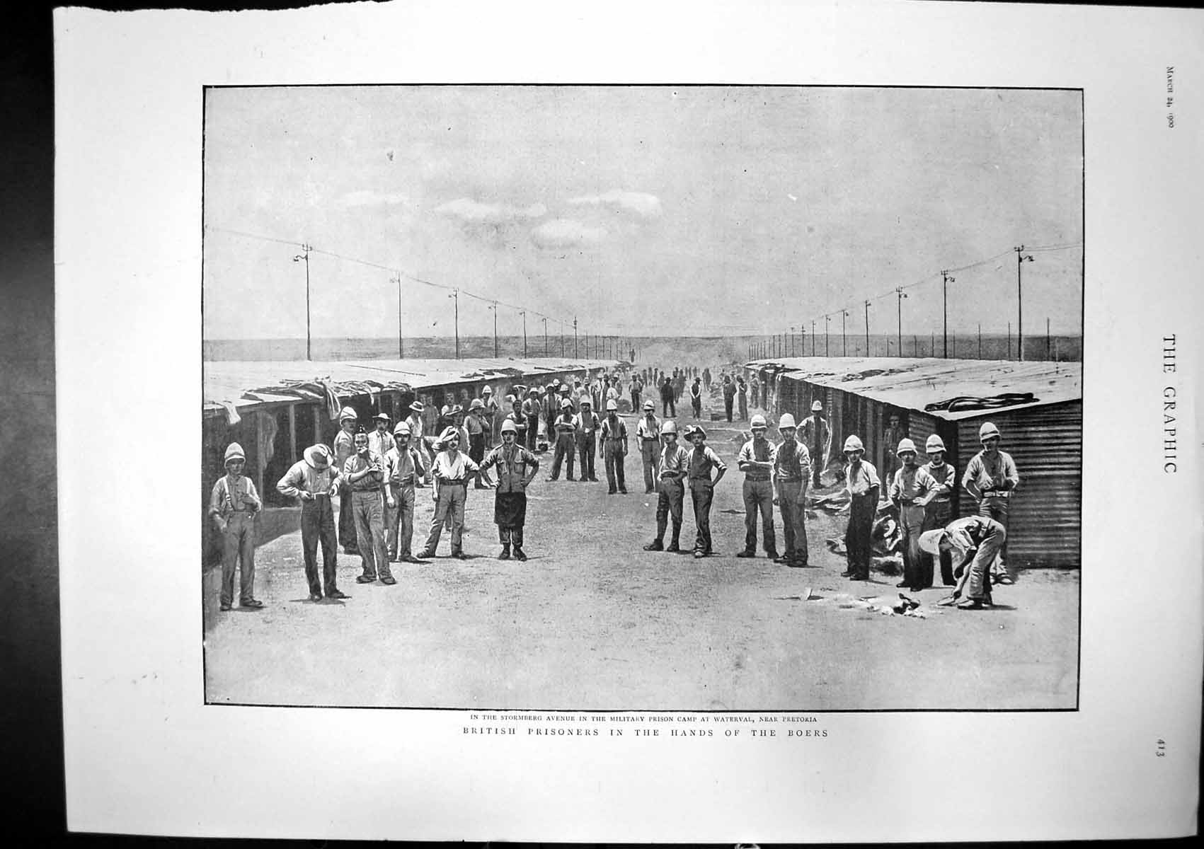 Old British Prisoners Hands Boers Hero Mafeking Col Baden Powell 1900 Victorian