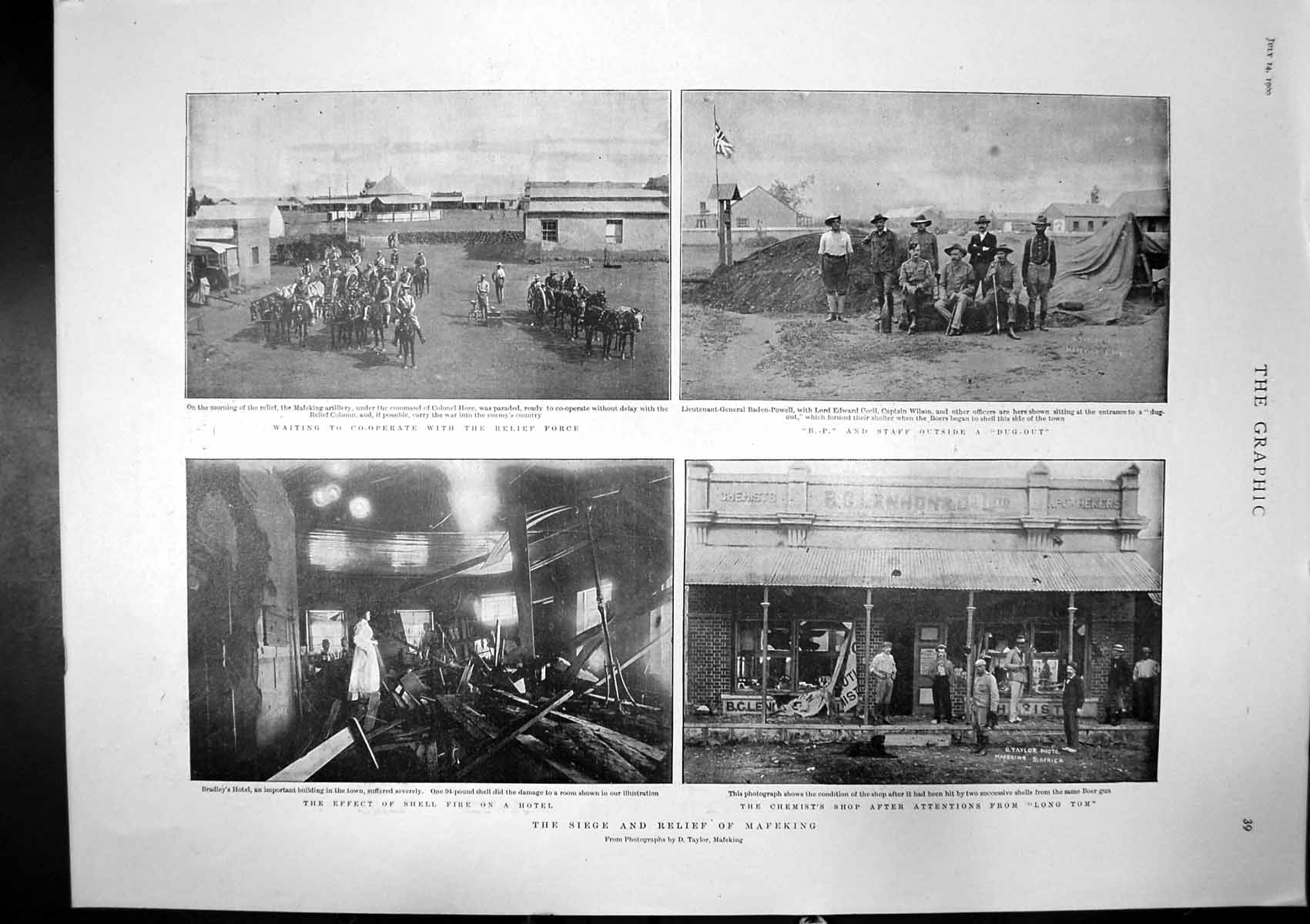 Antique Print Siege Relief Mafeking Staff Colonel Mahons Relief Column 1900