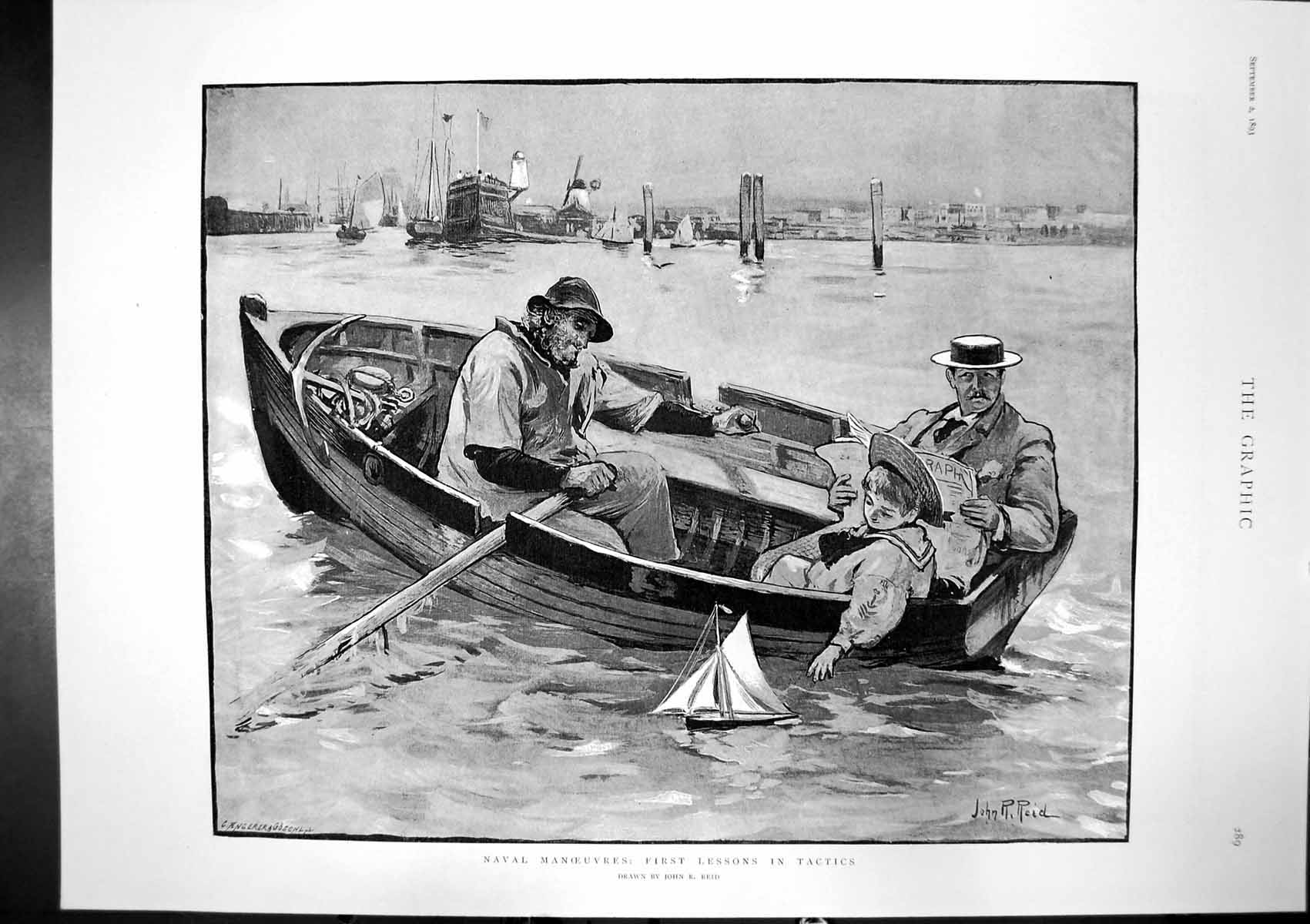 Old First Lessons Naval Tactics J Reid Russia Pamirs Lord Dunmore 189 Victorian