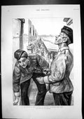 Antique Old Print Work Butts Bisley Discoveries Pompeii Peristyle House 1895