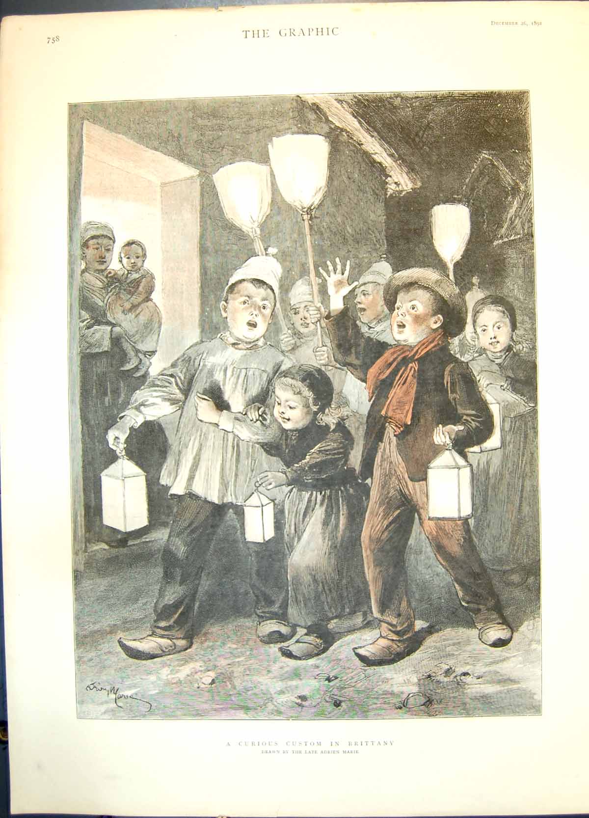 Old Children Round Doors Lanterns Curious Custom Brittany A Marie 189 Victorian