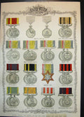 Antique Old Print Military Naval Medals 1837-1887 British Awards Valour 1890