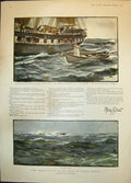 Old Antique Print Rehabilitation Vigia Simoom Rocks Morley Roberts 1899 19th