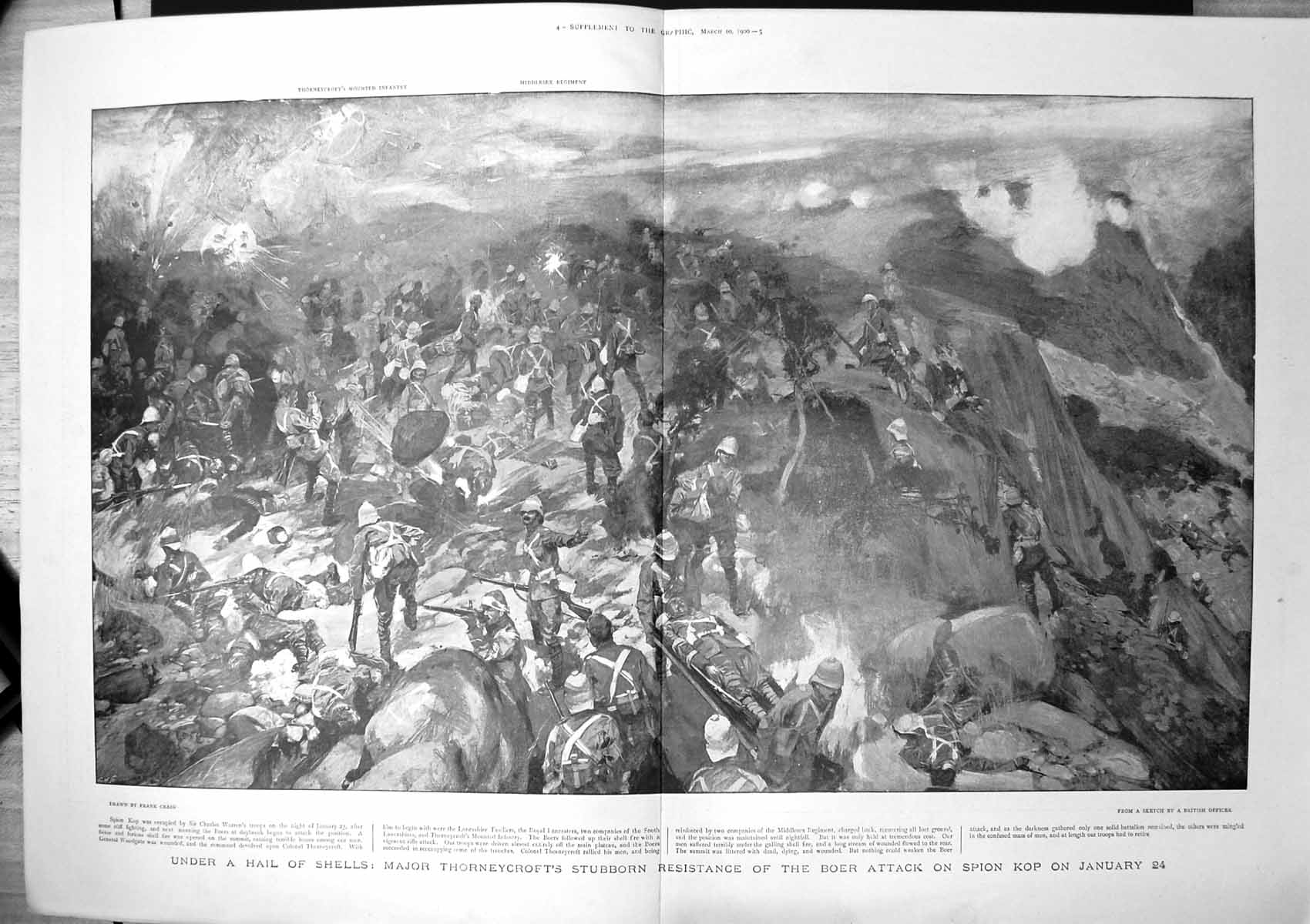 Old Under Hail Shells Major Thorneycrofts Resistance Boer Attack 1900 Victorian