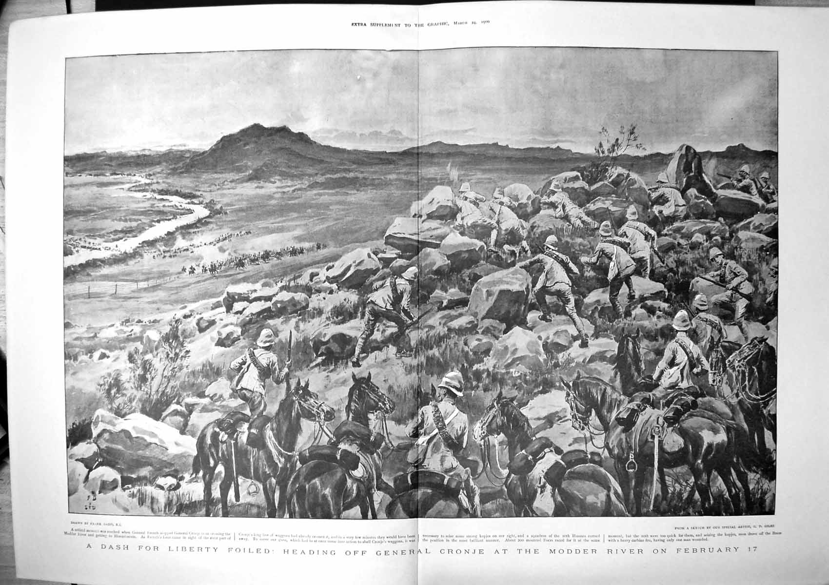 Old Dash Liberty Foiled Heading Gen Cronje Modder River G Giles 1900 Victorian