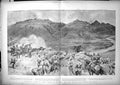 Old Antique Print View Field Battle Before Spion Kop From Gun Hill 1900 20th