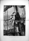 Antique Print Mast Headed Middy In Disgrace Sailor Watch C Nicholls C 1873 19th