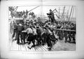Original Old Antique Print F Ashantee Siers Sailors Manning Capstan 1873 19th