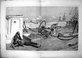 Old Print Rescue Small Boat Rescue Distressed Men Damaged Boat Storm 1875 19th