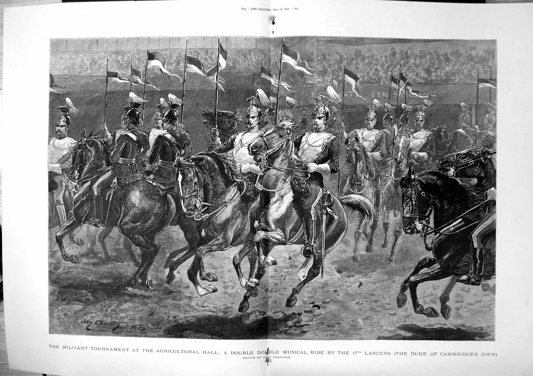 Old Military Tournament Agricultural Hall Musical Ride 17Th Lancers18