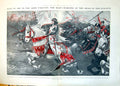 Antique Old Print Joan Arc Army Pageant Maid Charging Head Her Knights 1910