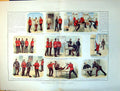 Antique Print Sketches Recruit Depot Salutes Drum Major Parade Arms C 1880 19th