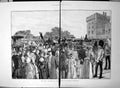 Antique Old Print East Terrace Windsor Castle Sunday Afternoon 1891 Damaged
