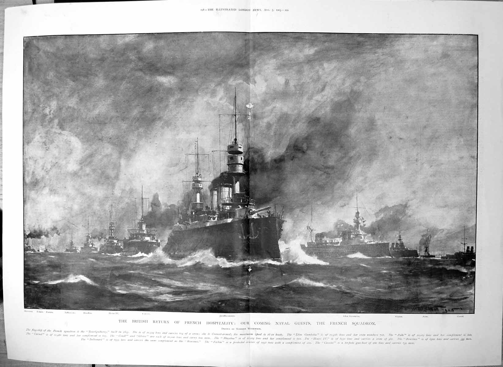 Old British Return French Hospitality Naval Guests French Squadron 19 20th