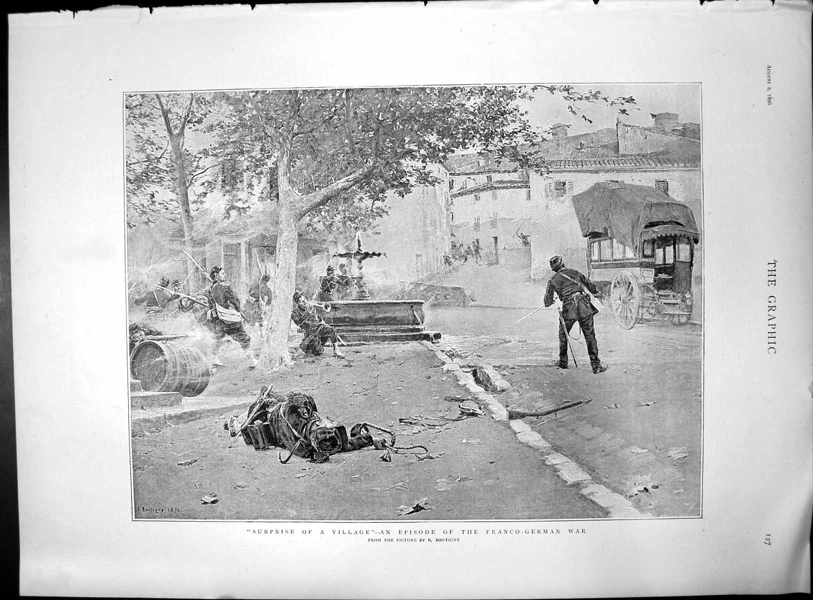 Old Surprise A Village After Boutigny Episode Franco-German War 1890 Victorian