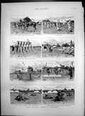 Old Army Athletic Sports Aldershot Mounted Sword Fighting Cavalry 1890 19th