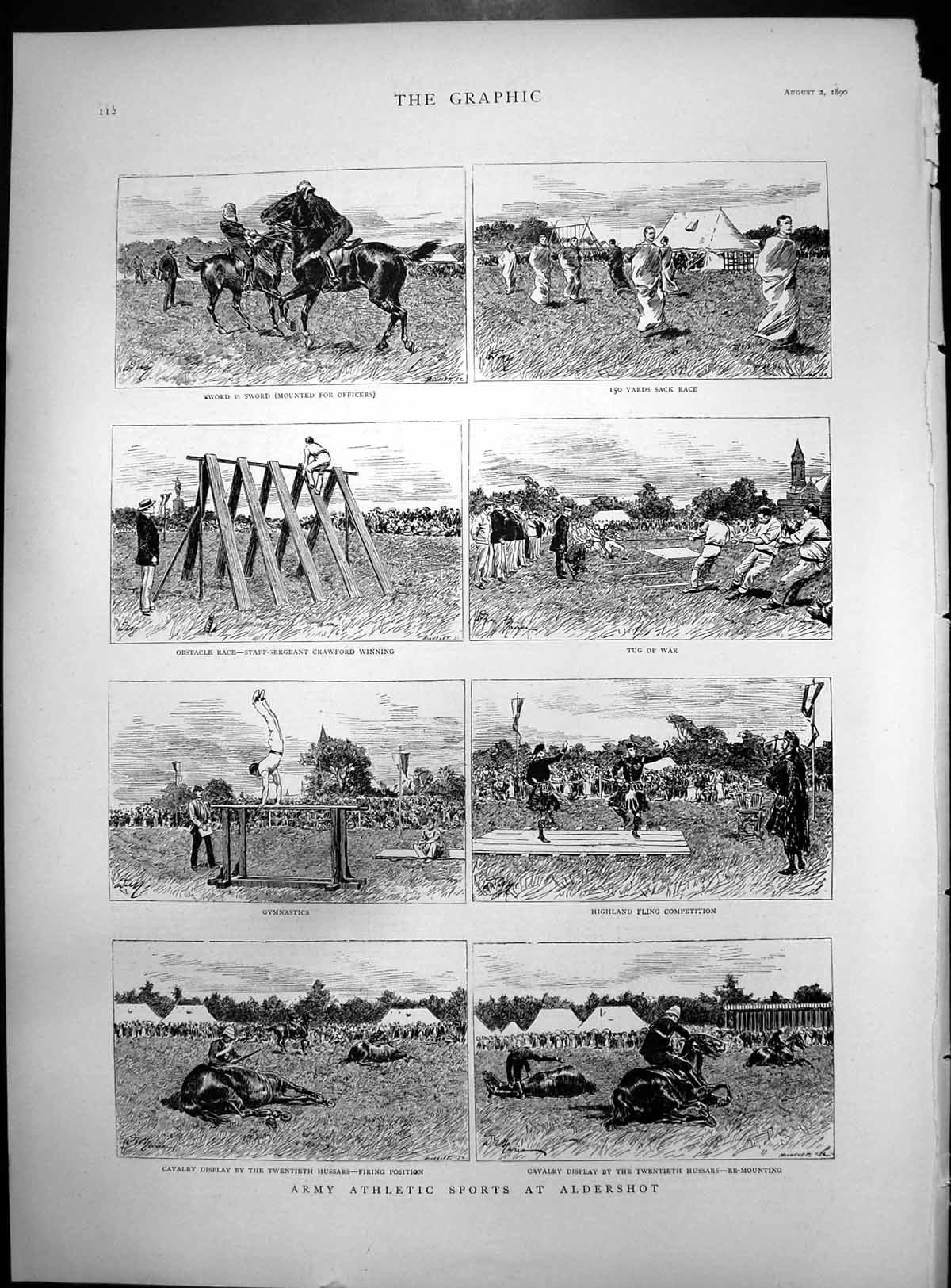 Old Army Athletic Sports Aldershot Mounted Sword Fighting Cavalry 1890 19th