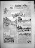 Antique Old Print The Ride Hereward The Wake Swallow Skipper Sketches 1890 19th