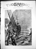 Antique Print Trip Norway Orient Line Steamship Garonne Cannon Fire Startling Birds 1890