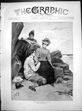 Old Print An Approaching Storm Bernard Hall Couple Hand Hing Mother 1890 19th